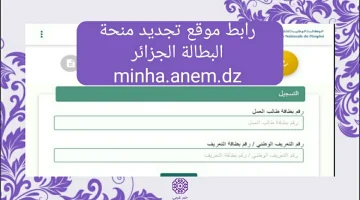 رابط موقع تجديد منحة البطالة الجزائر 2024 Minha.anem.dz الجديد